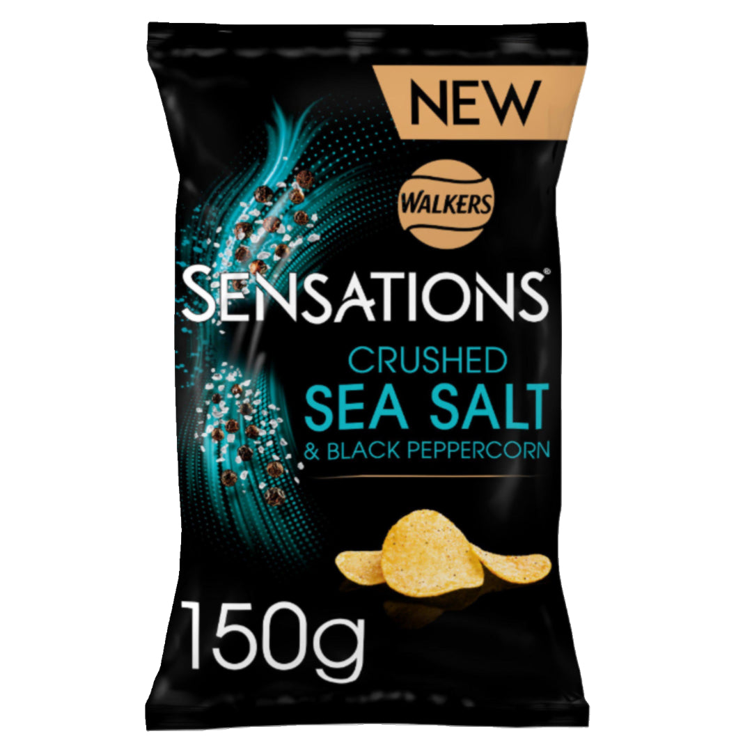 Walkers Sensations Salted & Black Peppercorn Sharing Crisps 150g
