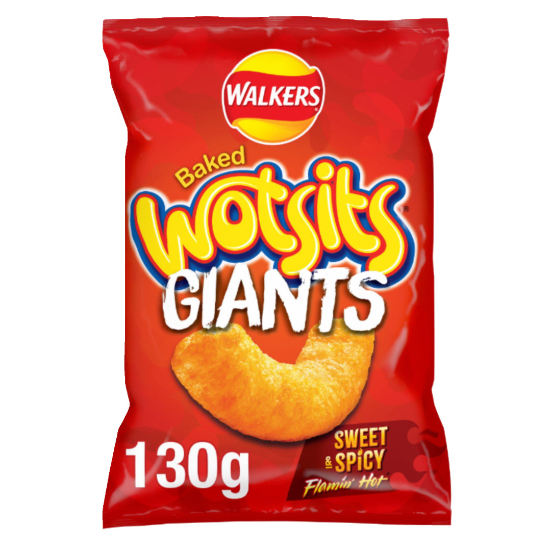 Walkers Wotsits Giants Sweet & Spicy Sharing Snacks Crisps 130g