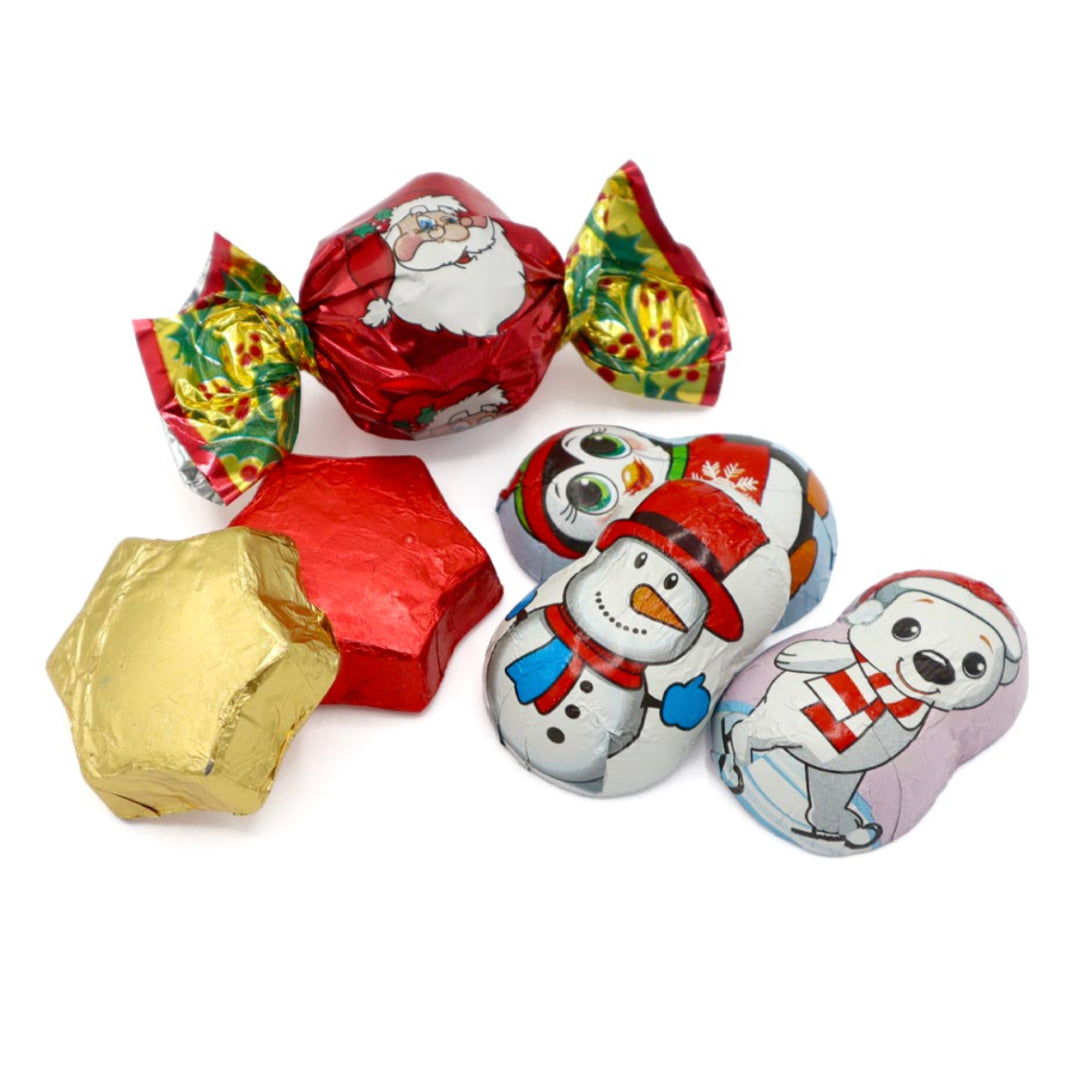 Milk Chocolate Christmas Assortment on a white background