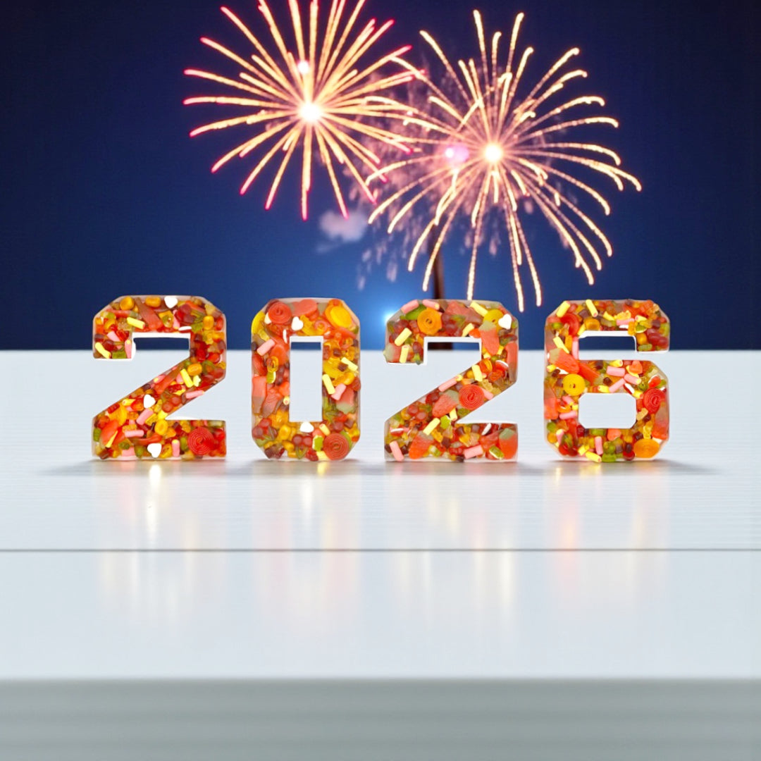 Lollypop Lane New Years 2026 Sweet Numbers, Create your own Numbers with your favourite sweets.