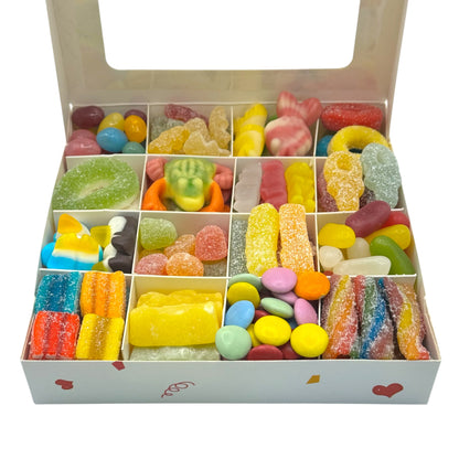 Lollypop Lane Happy New Year Gift Box, Pick n Mix Sweets on white background