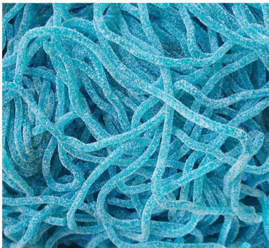 King Regal Spaghetti Blue Raspberry Sour Coated Jelly Sweet